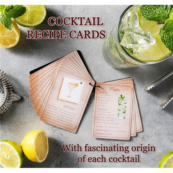 Crystal Cocktail Mixing Glass Set with Bar Tools Bamboo Stand 22 Oz Kit - Picture 6 of 8